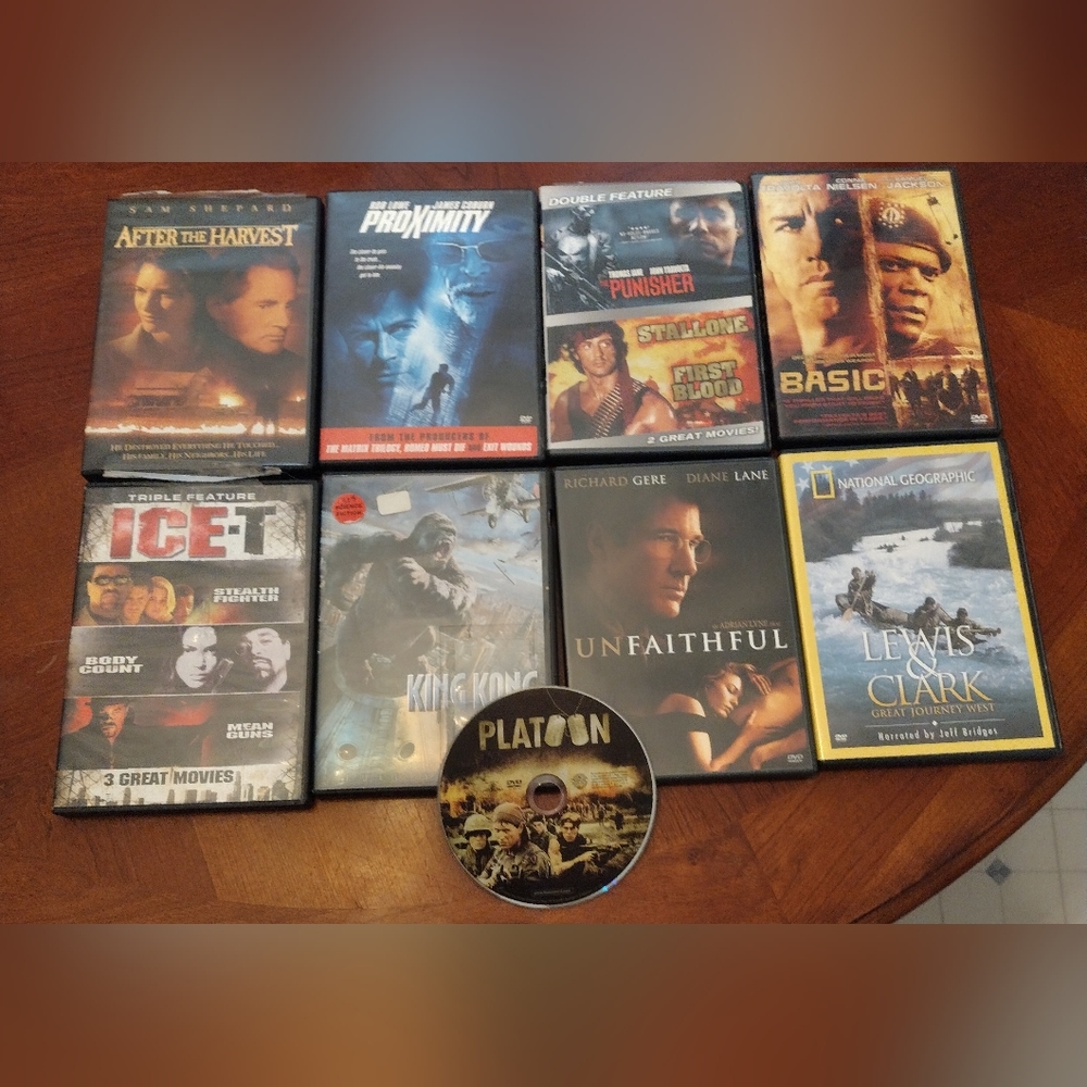 Lot of 9 DVD's with 12 movies